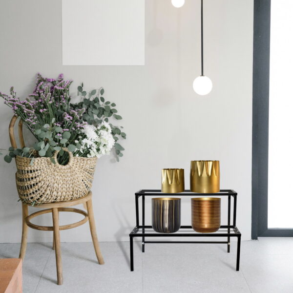Detachable 2-Tier Iron Plant Stand