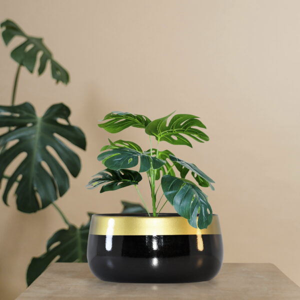 Black and Gold Iron Handi Pot